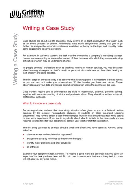 How to Write a Case Study .